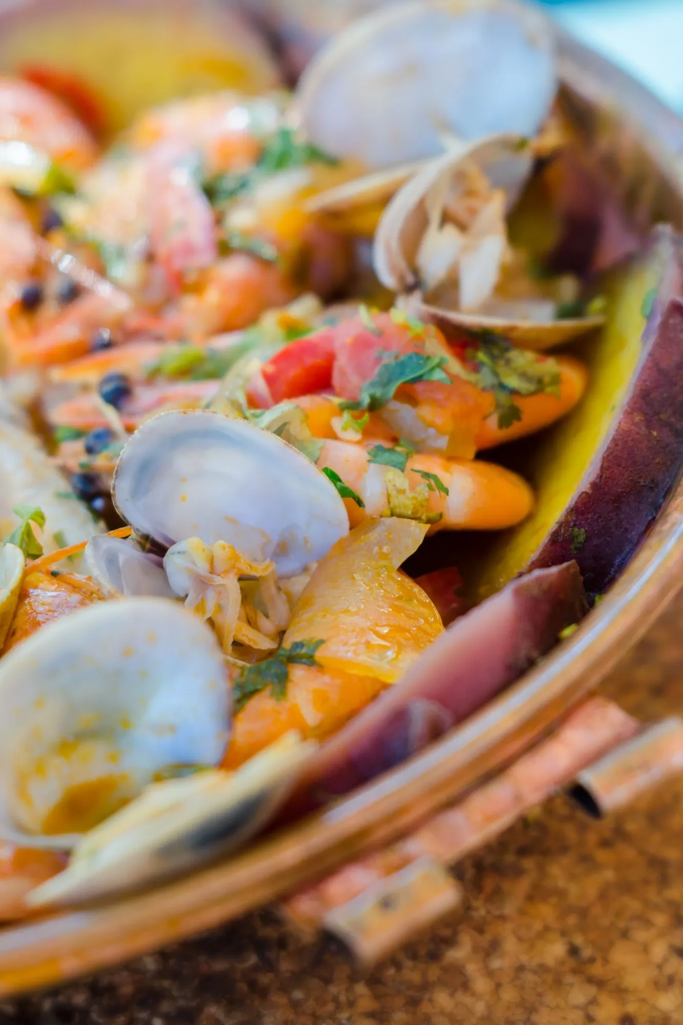 Cataplana de marisco. Portugal.